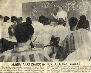 Marin Tars Check in for Football drills