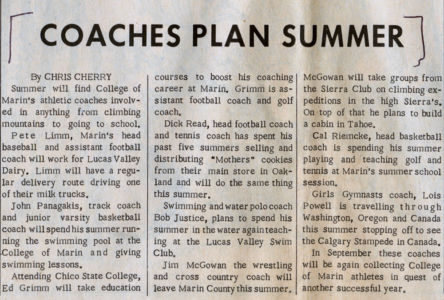 Coaches Plan Summer