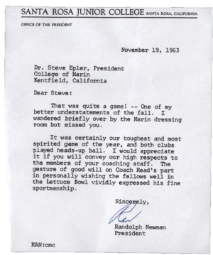 Letter between Presidents